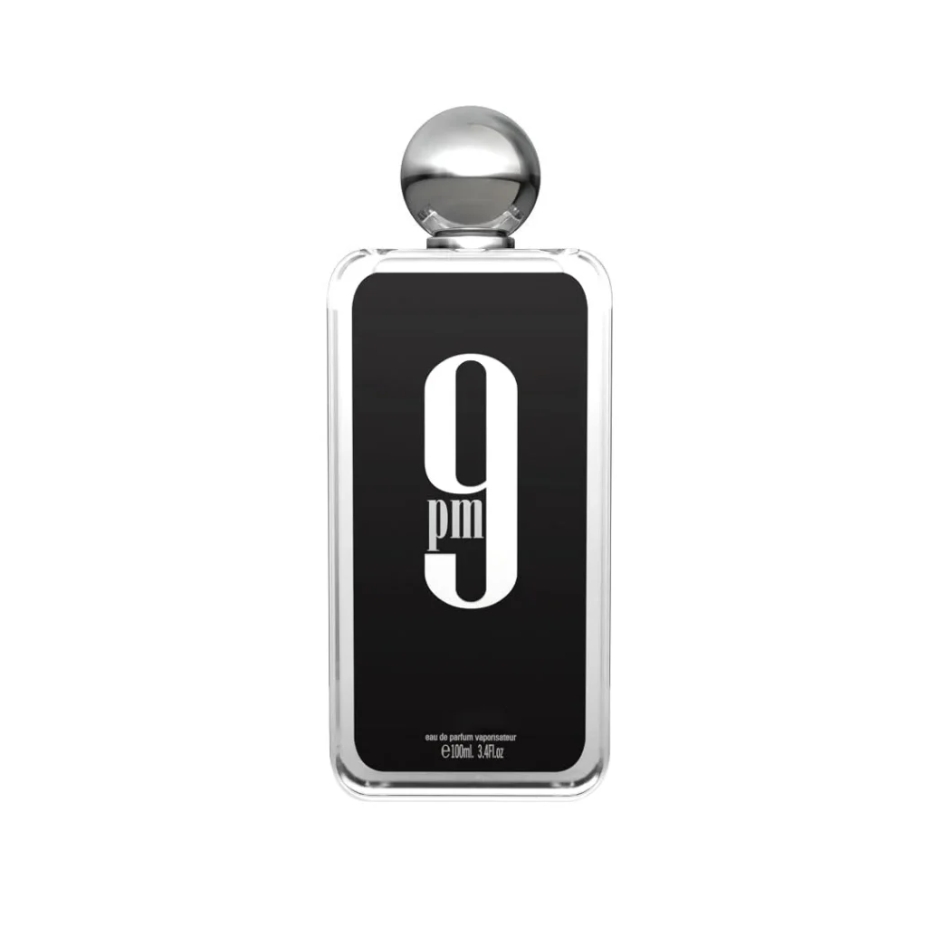 Perfume 9 PM, Notas de Baunilha e Âmbar, Projeção Duradoura, Fragrância Árabe Premium Unissexo 3.4oz