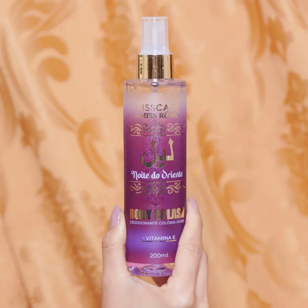 Body Splash Àrabe Desodorante Colônia Noite do Oriente 200ml - Miss Rôse
