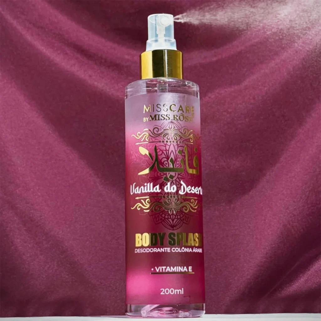 Body Splash Àrabe Desodorante Colônia Vanilla do Deserto 200ml - Miss Rôse