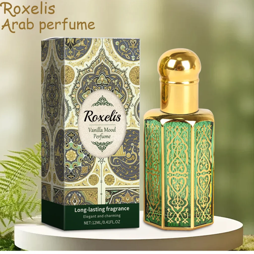 ROXELIS Névoa Corporal Árabe com Aroma de Baunilha Elegante, Suave, Duradoura e Charmosa – Spray Portátil para Uso Diário, Encontros e Viagens