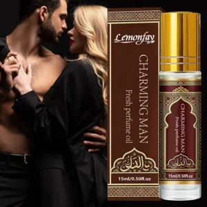 Perfume em Óleo Roll-On Lemonfay Charming Man, Fragrância de Estilo Árabe de Longa Duração 15ml/0.50fl.oz para Uso Diário e Encontros