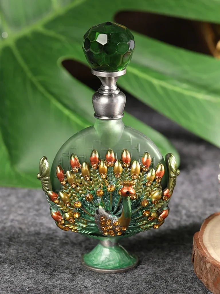 Vintage Garrafa de Óleo Essencial com Caixa, Soltando a Vara Recipiente, Perfume Container, Presente Embalagem Cosmética, 8ml, Europeu