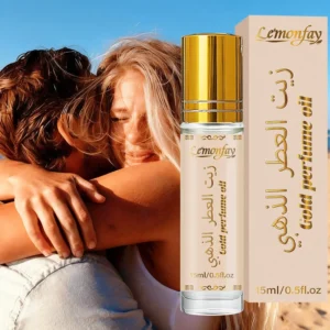 Óleo de Perfume Lemonfay Gold - 15ml, Fragrância Luxuosa Árabe de Longa Duração, Óleo Perfumado Portátil Roll-On para Homens e Mulheres