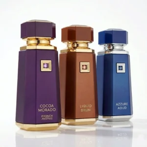 Perfume Unissex Árabe Oriental de Longa Duração French Avenue Liquid Brun Azzure Aoud Cocoa Morado Amadeirado Picante Baunilha Presente