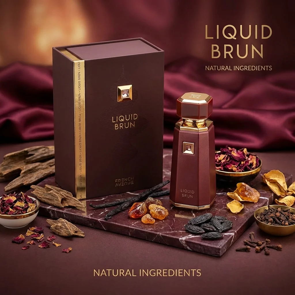 Perfume Unissex Árabe Oriental de Longa Duração French Avenue Liquid Brun Azzure Aoud Cocoa Morado Amadeirado Picante Baunilha Presente - Image 2