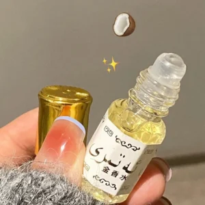 Perfume Roll-On Floral de 3ml, Fragrância de Longa Duração, Óleo Essencial Desodorante Corporal, Aroma Portátil Estilo Árabe de Dubai para Mulheres