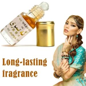 Óleo Essencial Corporal de Longa Duração com Fragrância Oriental em Formato de Bola Dourada, Estilo Árabe, Rico e em Camadas